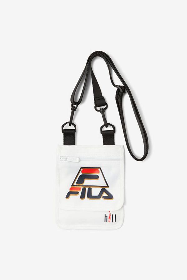 Fila Grant Hill Court Neck Pouch Bags - White/Red/Gold,NZ 520-3674